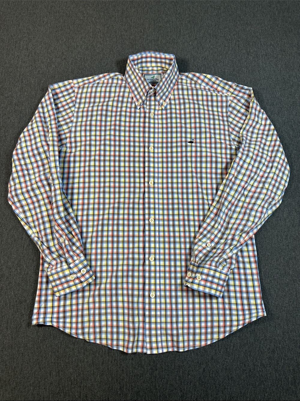 Properly Tied Button Down Shirt Classic Fit Long Sleeve Plaid Mens Medium